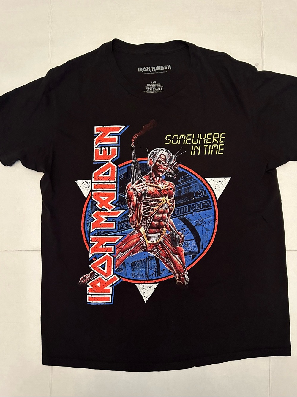 Iron Maiden “Somewhere in Time' Black Graphic Tee